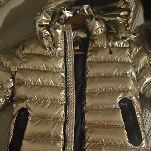 Polo by Ralph Lauren Kids Metallic Gold Puffer Jacket